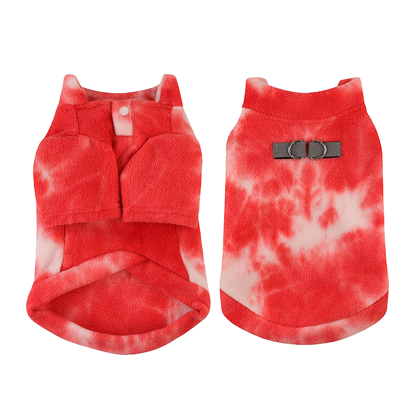 thumbnail image 2 of Jersey De Lana Para Perro Con Estampado Tie Dye. Sudadera. Chaqueta Reflectante Para Cachorro. Abrigo De Invierno Con Correa Con Anilla En D. Chaleco De Lana Suave Con Cuello Alto Para Mascotas. Rop, 2 of 2